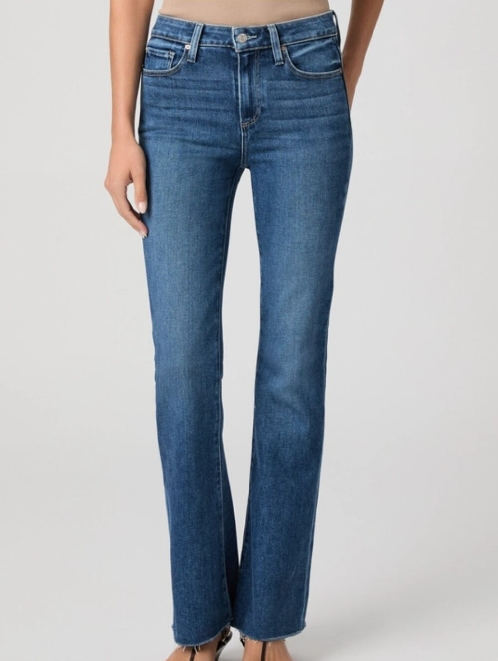 PAIGE Laurel Canyon High Rise Boot Cut  Jeans in Jacques
